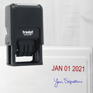 Self-Inking Date and Signature Stamp