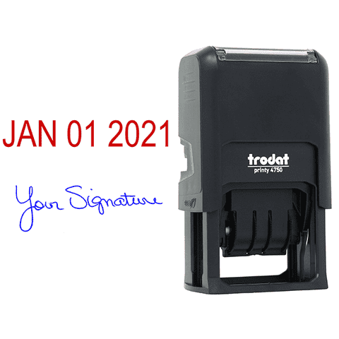 Self-Inking Date and Signature Stamp