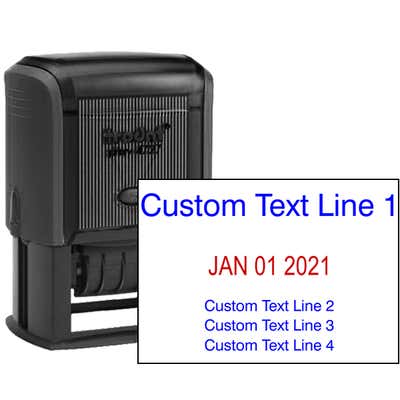 1 Top Line 3 Bottom Date Stamp