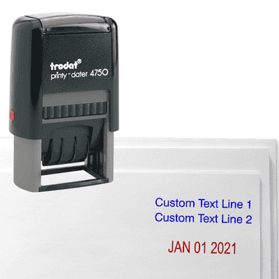 2 Top Lines Date Stamp - alternate view