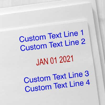 2 Top Lines 2 Bottom Date Stamp - alternate view