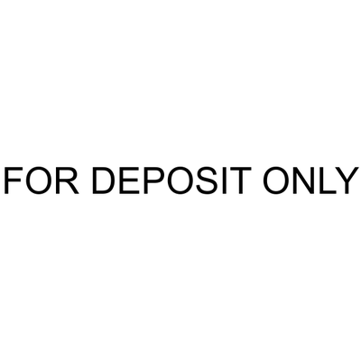 For Deposit Only Stamp - alternate view