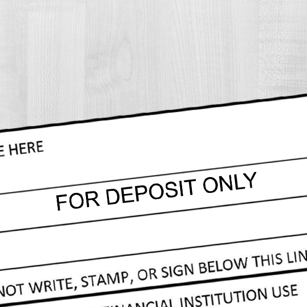 For Deposit Only Stamp Imprint Example