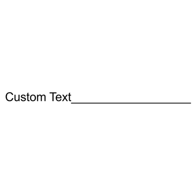 1 Line Form Custom Rubber Stamp - alternate view