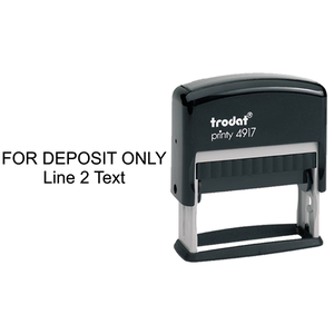 2 Line Deposit Stamp Body and Design