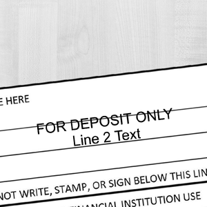 2 Line Deposit Stamp Imprint Example