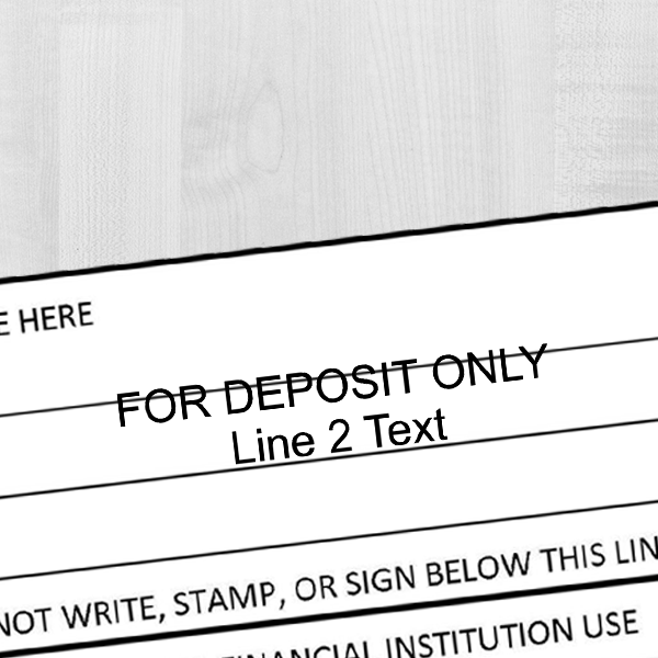 2 Line Deposit Stamp Imprint Example
