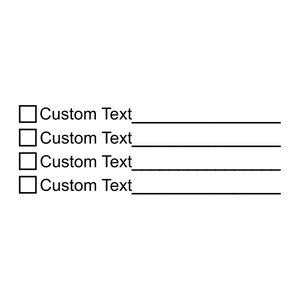 4 Line Box Form Custom Rubber Stamp Imprint Example