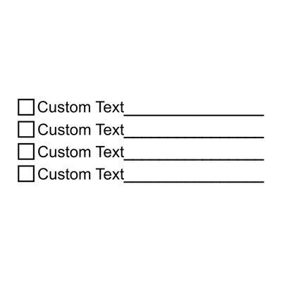 4 Line Box Form Custom Rubber Stamp - alternate view