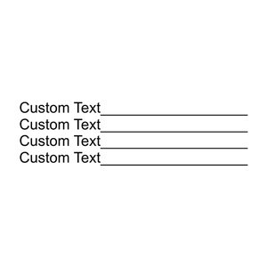 4 Line Form Custom Rubber Stamp Imprint Example