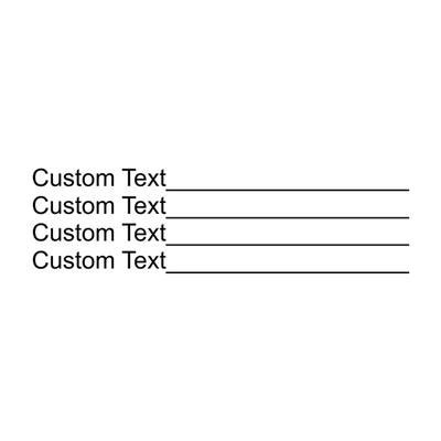 4 Line Form Custom Rubber Stamp - alternate view