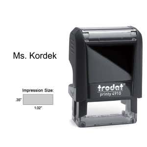 Teacher Classroom Stamp on the Trodat 4910 Self-Inking Stamp Body