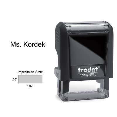 Teacher Classroom Stamp on the Trodat 4910 Self-Inking Stamp Body