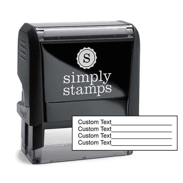 4 Line Form Custom Rubber Stamp