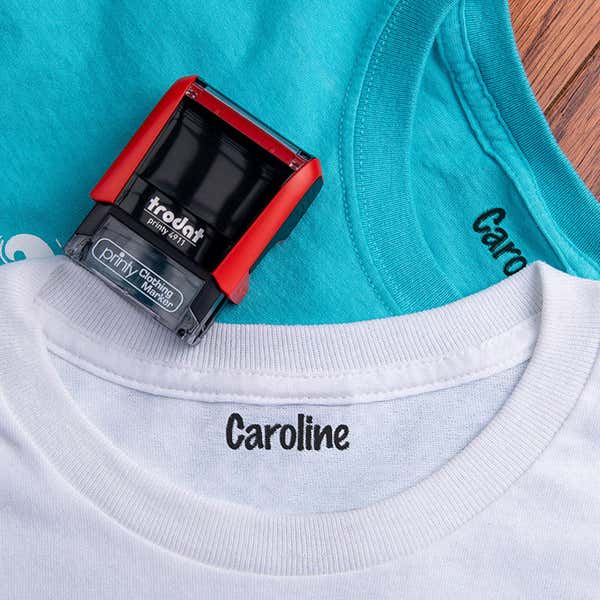 The Trodat Printy 4911 clothing stamp comes with black ink that is designed to withstand 40 washes before needing to be re-inked