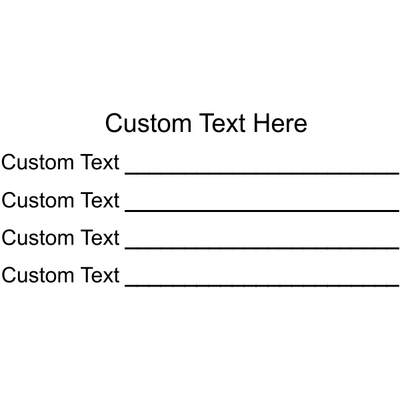 4 Line Custom Title and Form Rubber Stamp - alternate view