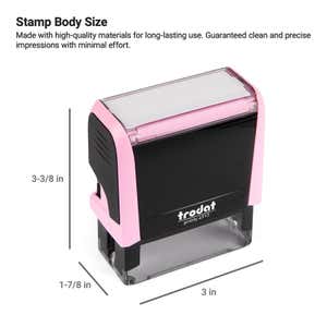 Stamp body size for the self inking address stamp