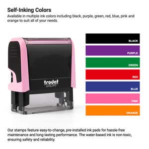 Color Options for your pink address stamp