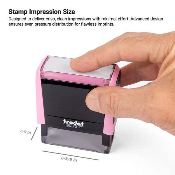 Impression size of the Bryson Address Stamp