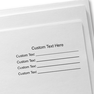 4 Line Custom Rubber Stamp With Title - Form Imprint Example