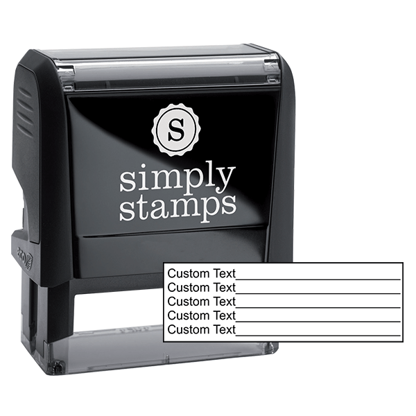5 Line Form Custom Rubber Stamp
