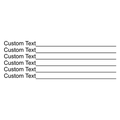 6 Line Form Custom Rubber Stamp - alternate view