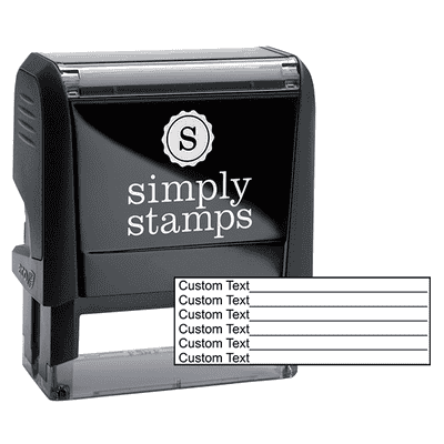 6 Line Form Custom Rubber Stamp