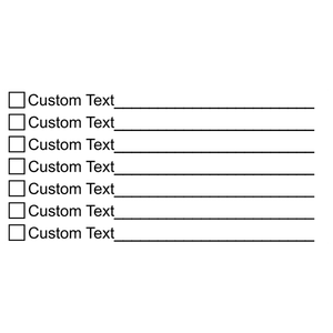 7 Line Box Form Custom Rubber Stamp Imprint Example