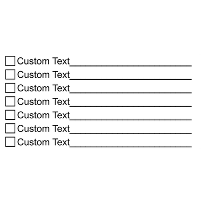 7 Line Box Form Custom Rubber Stamp - alternate view
