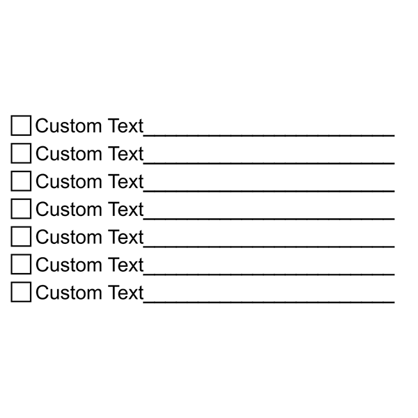 7 Line Box Form Custom Rubber Stamp Imprint Example