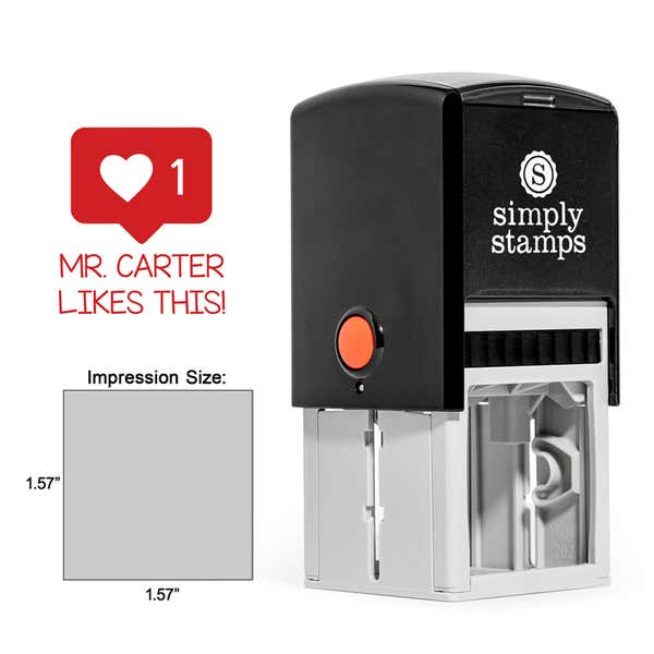 The Instagram Like Grading Teacher Stamp comes with the Trodat 4924 Self-Inking Stamp Body