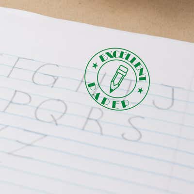 Excellent Paper Teacher Feedback Stamp - alternate view