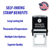 Custom Name Library Stamp Self Inking