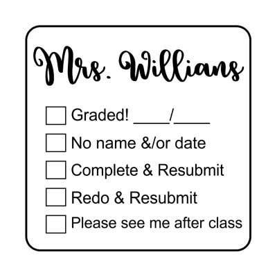 Teacher Submission Stamp - alternate view