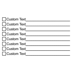 8 Line Box Form Custom Rubber Stamp Imprint Example