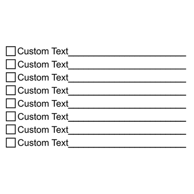 8 Line Box Form Custom Rubber Stamp - alternate view