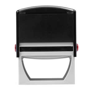 Rear view of the 7 Line Form Custom Rubber Stamp