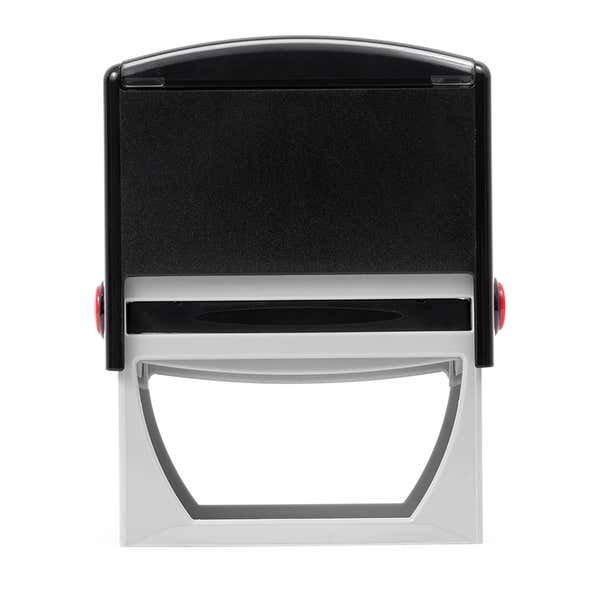 Rear view of the 7 Line Form Custom Rubber Stamp