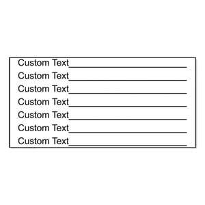 Impression made by the 7 Line Form Custom Rubber Stamp