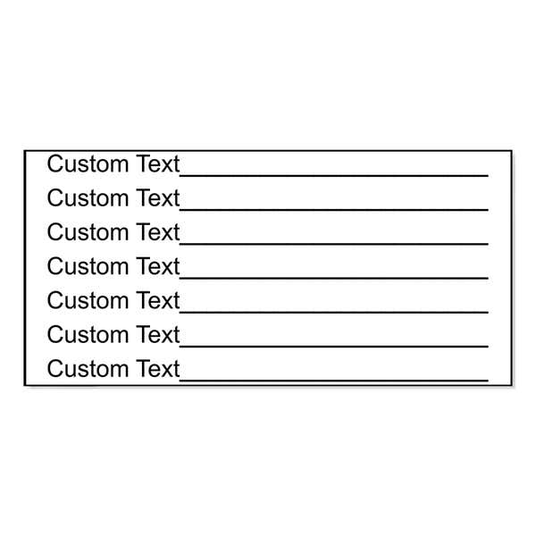 Impression made by the 7 Line Form Custom Rubber Stamp