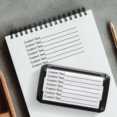 7 Line Form Custom Rubber Stamp - alternate view