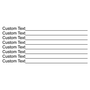 8 Line Form Custom Rubber Stamp Imprint Example