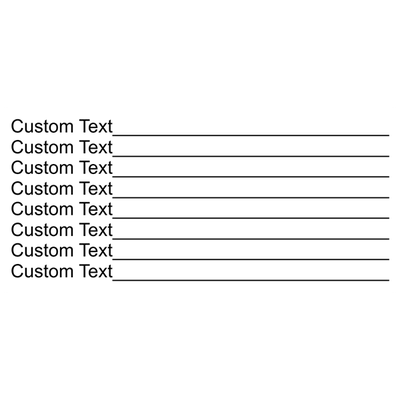 8 Line Form Custom Rubber Stamp - alternate view