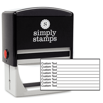 8 Line Form Custom Rubber Stamp
