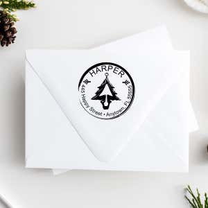 Christmas Address Stamp Imprint Example