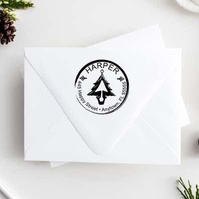 Christmas Address Stamp - alternate view
