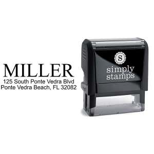 Bold Last Name Address Stamp Body and Design