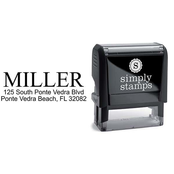 Bold Last Name Address Stamp Body and Design