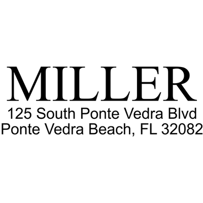 Bold Last Name Address Stamp