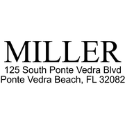 Bold Last Name Address Stamp